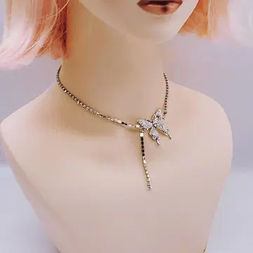 목걸이 나비 A 초커 실버 컬러 버터플라이 한국