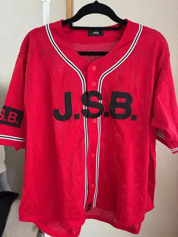 J.S.B. 메쉬 반팔 셔츠 빨간색