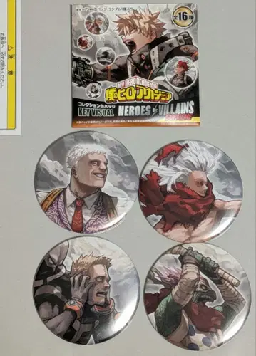 MY HERO ACADEMIA 히어로와 빌런 캔뱃지 세트
