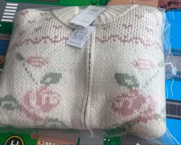 택 포함 미사용 새상품 merry jenny rose 코위찬 니트 핑크