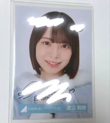 히나타자카46 친필 사인 브로마이드 산타 의상 와타나베 리나 요리