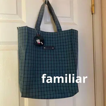 패밀리아 familiar 체크 무늬 토트백
