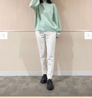 엑스트라 파인 메리노울 미들 게이지 터틀넥 스웨터 플라스테