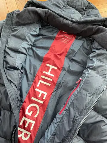 택 포함 새상품 타미힐피거 후드 부착 다운 자켓 네이비 XL