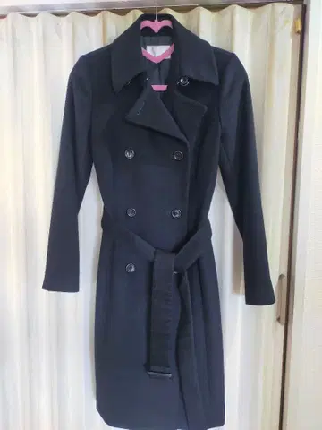 블랙 롱 코트 엠프리미어 캐시미어