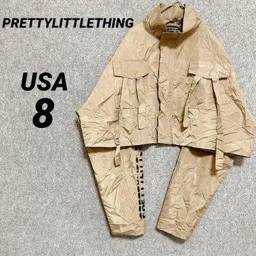 [ PRETTYLITTLETHING ] 베이지 마운틴 후드티 UK12