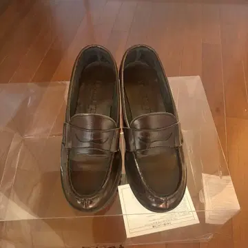 HARUTA 로퍼 브라운 힐 5cm 고등학생