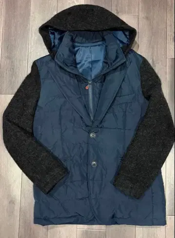 새상품급 오샤레 보온 자켓 네이비 후드 부착 다운 자켓 g-stage