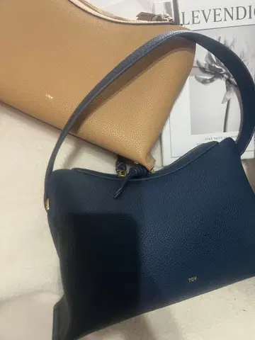 TOV 백 cross M 네이비 + 카멜 세트