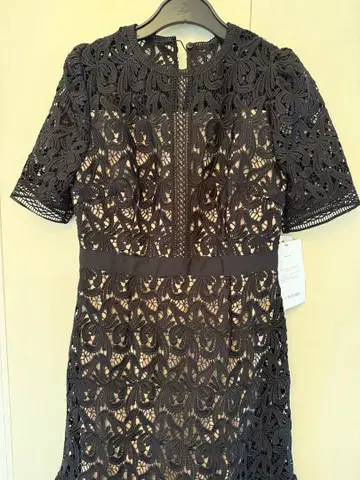 전체 레이스 블랙 플레어 원피스