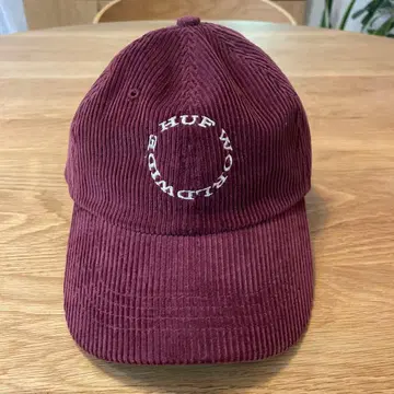 HUF 버건디 코듀로이 캡 [미사용품에 가까움]