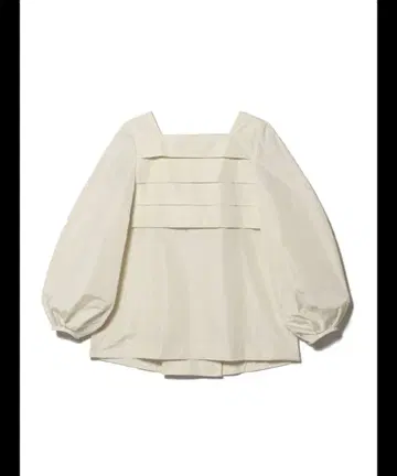 마이크로 타프타 스퀘어 넥 블라우스