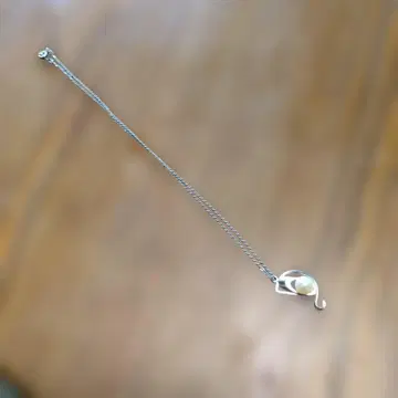 실버 펄 후크 목걸이