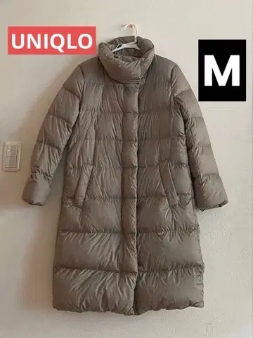 유니클로 라이트웨이트 다운 롱 M 베이지 계열