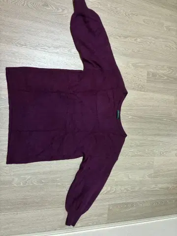 퍼플 니트 긴팔 스웨터