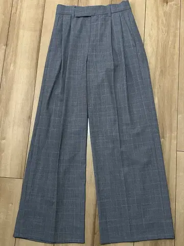 가을/겨울 글렌체크 패턴 와이드 팬츠