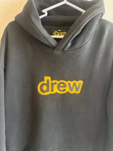 drew 블랙 후드 부착 후드티