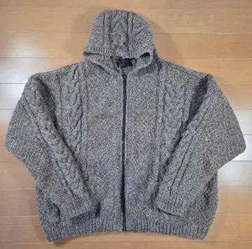 네팔제 핸드 니트 울 100% 후드티