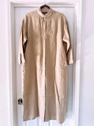 URBAN RESEARCH 린넨 셔츠 원피스 베이지