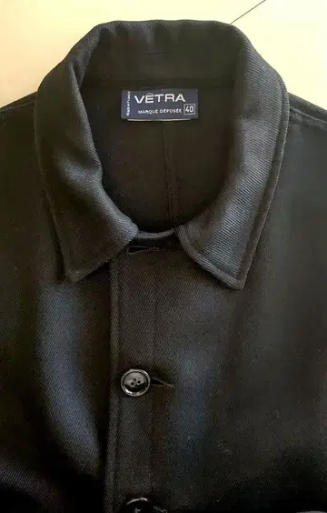 VETRA 00s 울 혼방 커버올 블랙 40