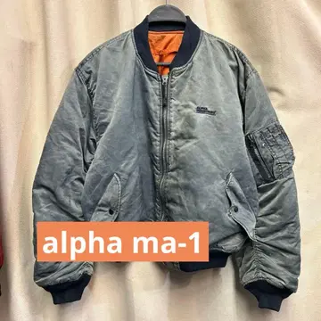 80s ALPHA INDUSTRIES MA-1 플라이트 자켓 알파