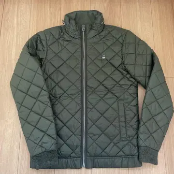 G-STAR 올리브 그린 퀼팅 자켓