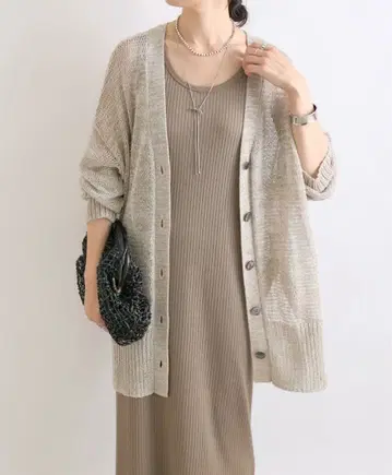 RIVE DROITE 리브 드와 사이드 슬릿 2WAY 가디건