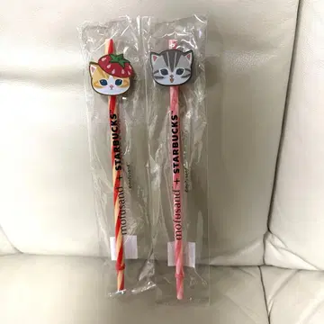 미사용 새상품 모프 샌드 x 스타벅스 스트로우 2개 세트