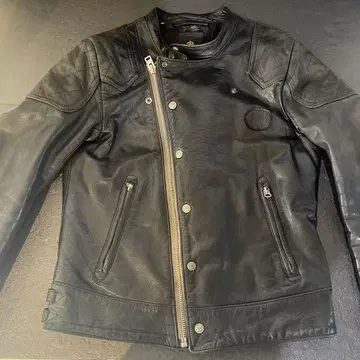 A 에이스 블랙 리얼 가죽 라이더스 가죽 자켓 MOTORCYCLE