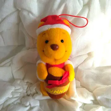 푸우 산타 마스코트 봉제 인형 오너먼트 크리스마스