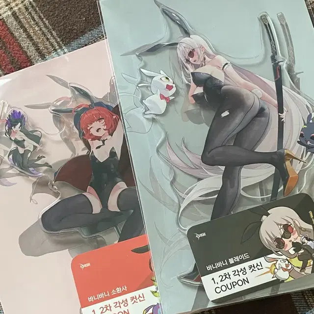 던파 던페 바니걸 아크릴스탠드 컷씬쿠폰 포함팝니다 (양품확인)