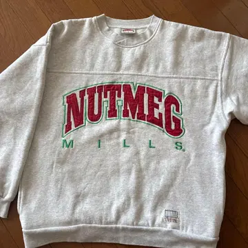 NUTMEG MILLS 그레이 맨투맨 S