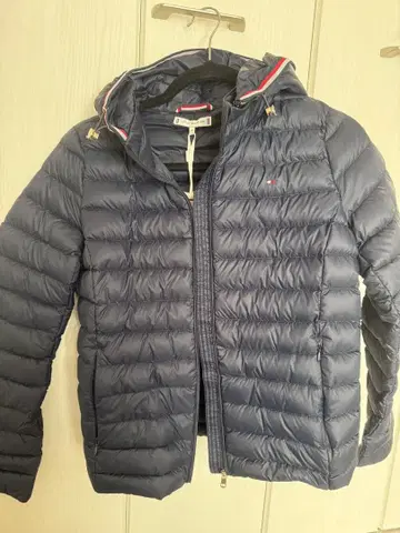 Tommy Hilfiger 후드 부착 다운 자켓 XS 네이비