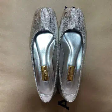 Le Talon GRISE 실버 발레 슈즈 발가락 개더