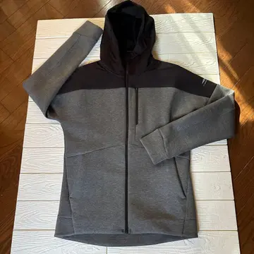 TIGORA 풀 집업 후드 부착 후드티 M 그레이/블랙