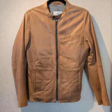 MORGAN 브라운 라무 가죽 자켓