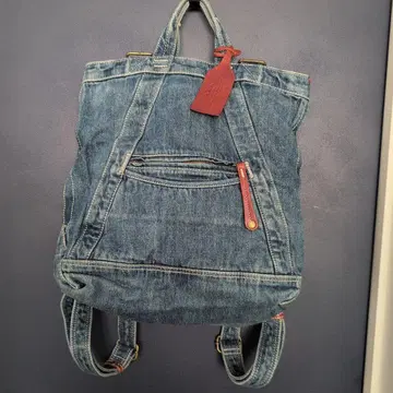 다코타 데님 백팩 빨간색 택 포함
