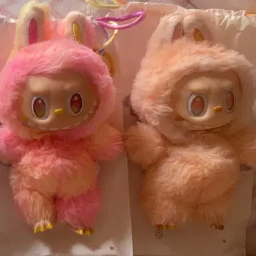 LABUBU 라부부 봉제 인형 개봉 미사용 새상품 2개 세트 상자