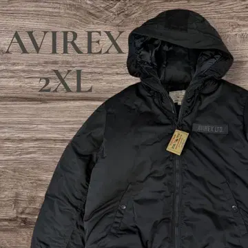 아비렉스 AVIREX 패디드 후디드 자켓 밀리터리 블랙