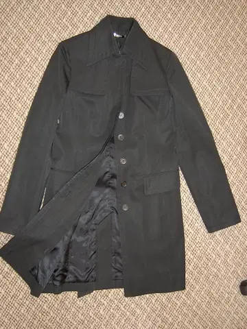 프라지르 블랙 트렌치코트 허리 벨트 포함