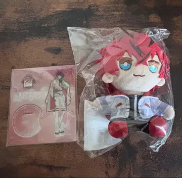 로제 군 앉아 봉제 인형, 아크릴 스탠드 세트