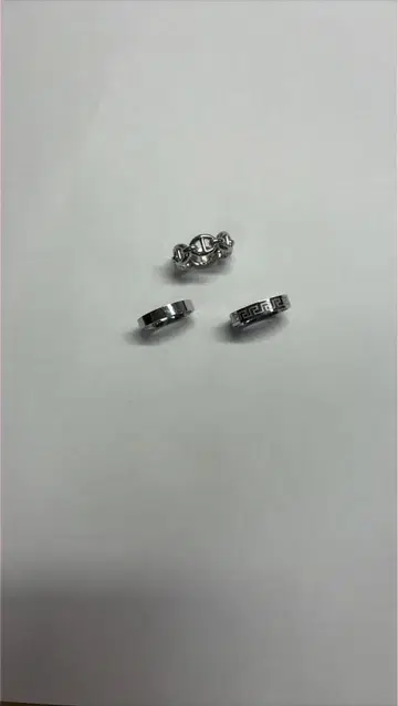 실버 목걸이 참 세트 반지 4점 세트