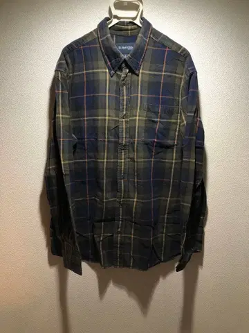 ST JOHNS BAY 체크 무늬 긴팔 셔츠