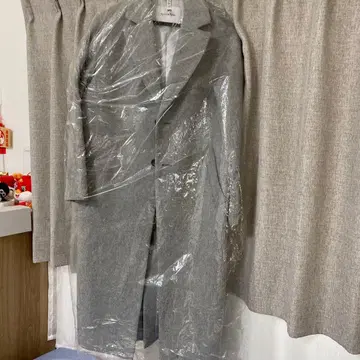 그레이 체스터 코트 울 혼방