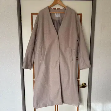 베이지 롱 코트 M 사이즈