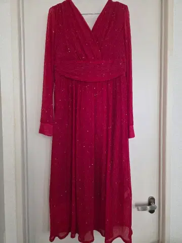 toasoa 드레스 빨간색 V넥