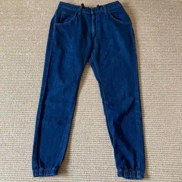 LEE 조거 팬츠 M 다크 블루 데님 팬츠 허리밴딩
