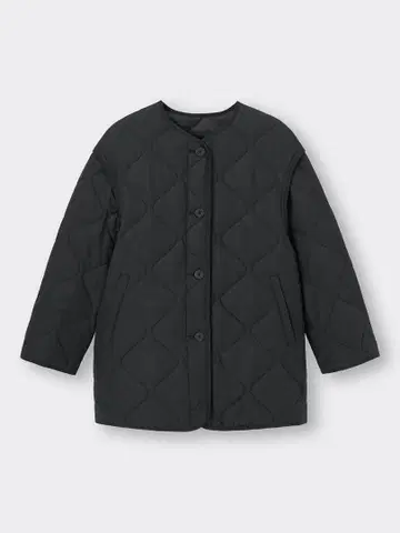 GU 퀼팅 2웨이 히트 패디드 블루종 블랙 S