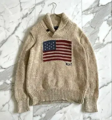 [ 새상품급 ] 레어 폴로 바이 랄프로렌 성조기 니트