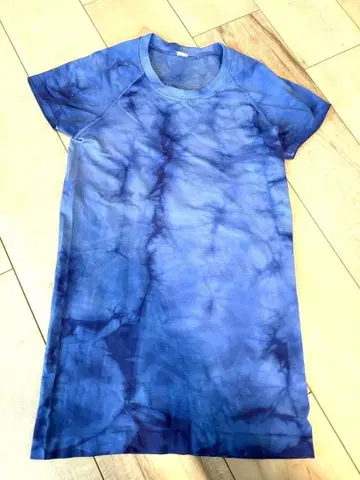 룰루레몬 파랑 타이다이 반팔 티셔츠